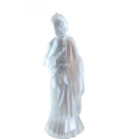 Vintage White Nativity Mini Figurine Set Christmas Holiday Manger Scene - Picture 6 of 15